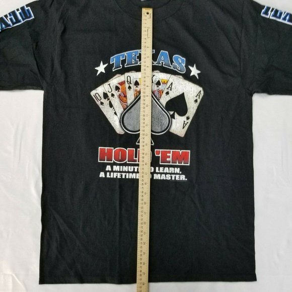 Minute to Learn Lifetime To Master Texas Hold'em Poker Royal Flush Long Sleeve - Picture 8 of 12
